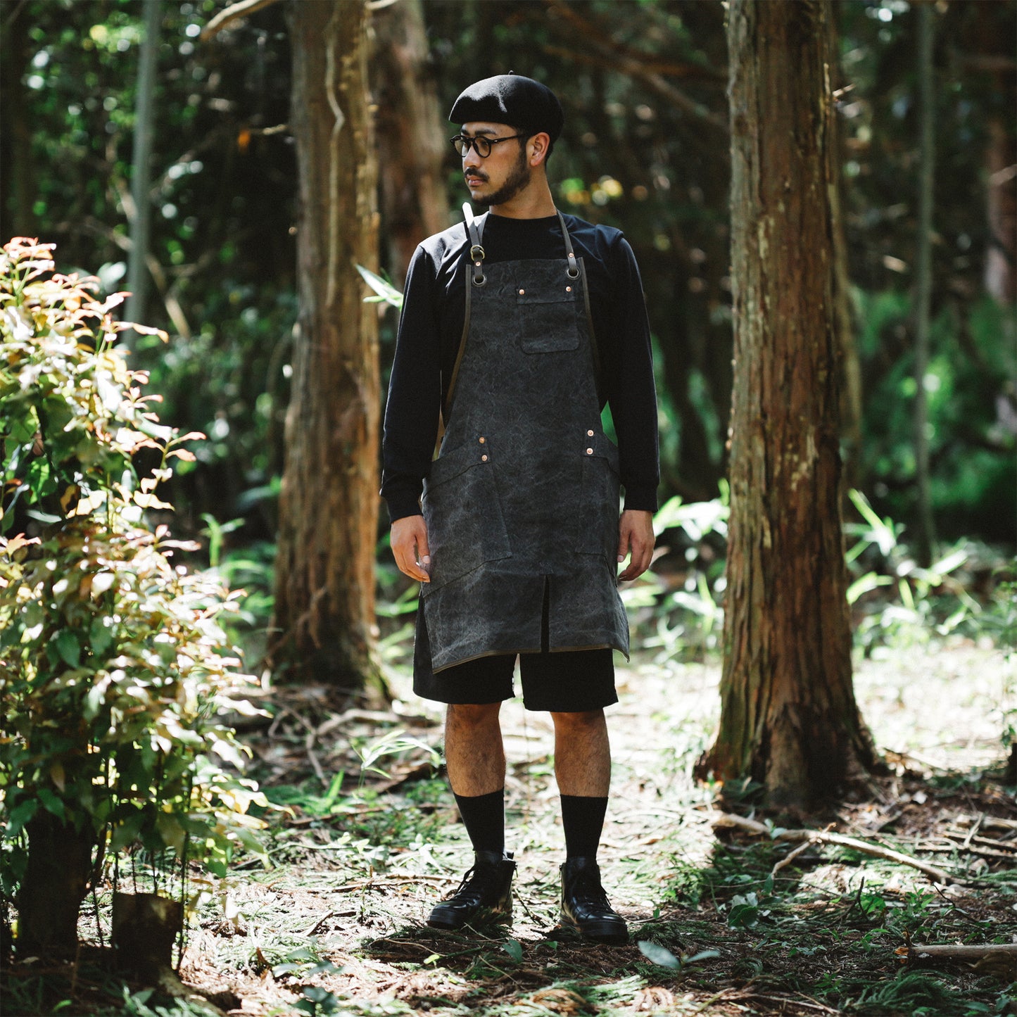 Natural Dye Col. / 15.2oz Heavy weight / Work Apron