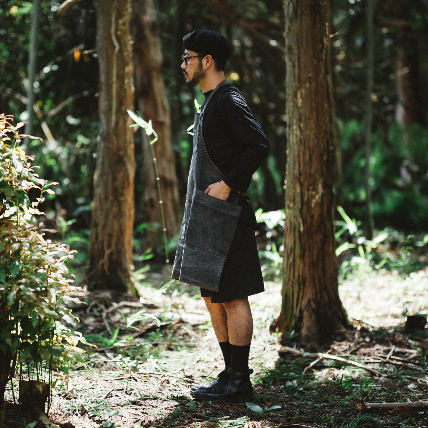 Natural Dye Col. / 15.2oz Heavy weight / Work Apron