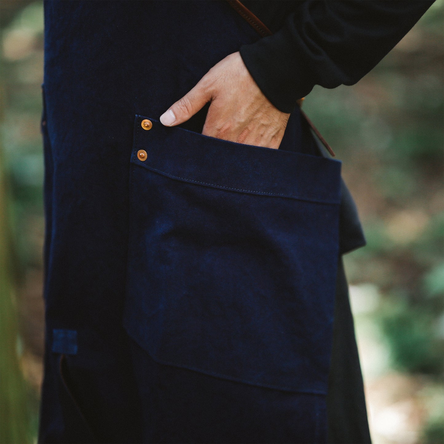 Natural Dye Col. / 15.2oz Heavy weight / Work Apron