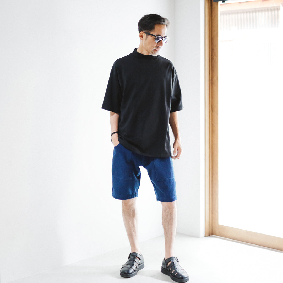 Sashiko Indigo Dye Col. / SASHIKO Heavy weight Half Pants