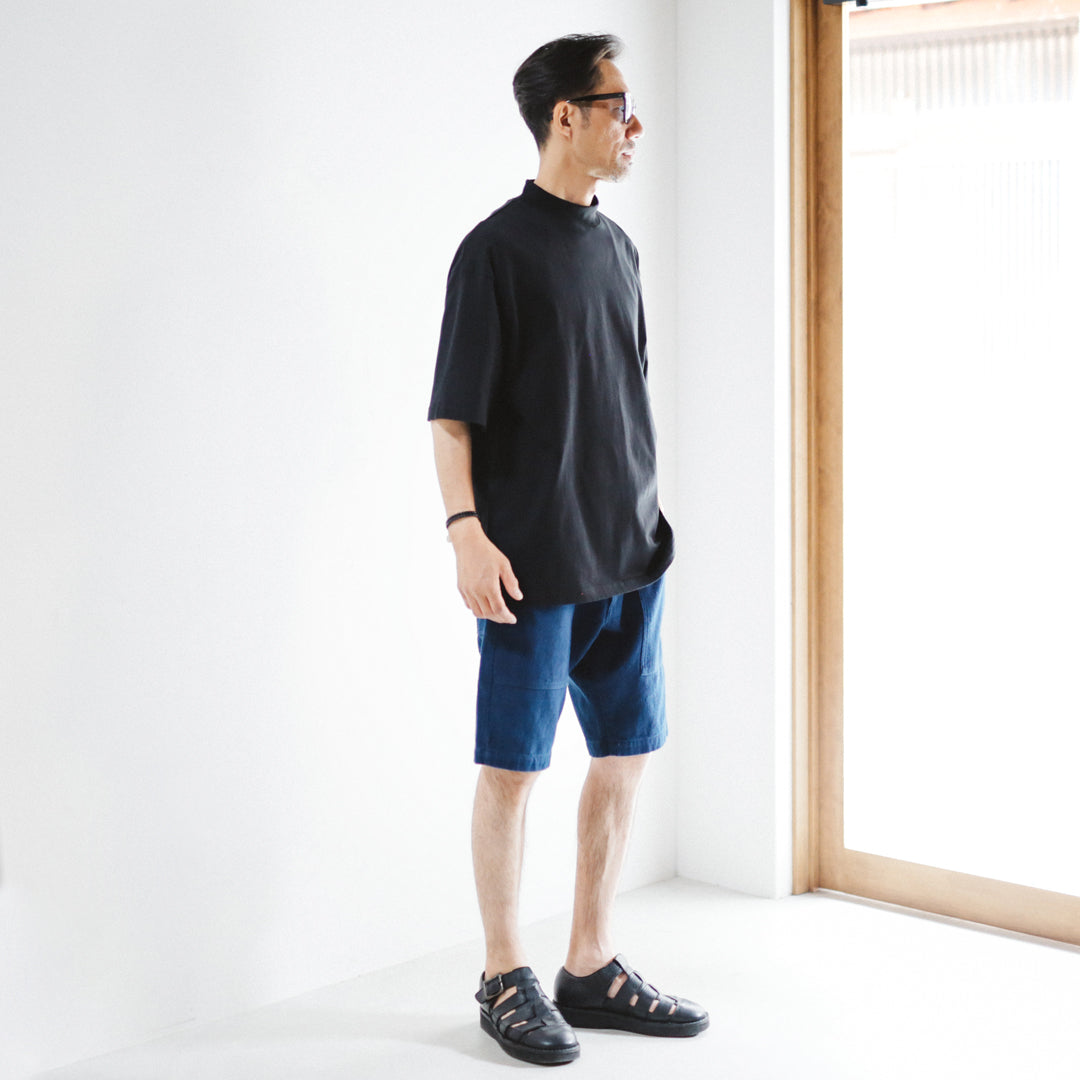 Sashiko Indigo Dye Col. / SASHIKO Heavy weight Half Pants