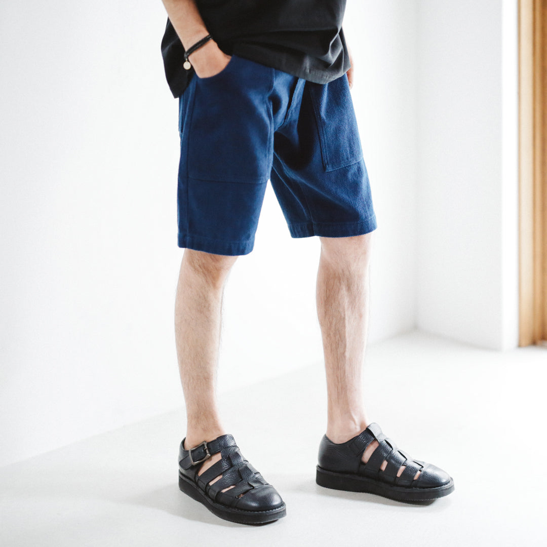 Sashiko Indigo Dye Col. / SASHIKO Heavy weight Half Pants