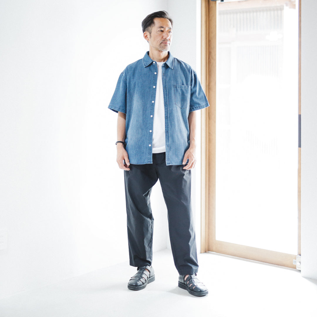 Classic Col. / Washed Denim Striped Shirt S/S