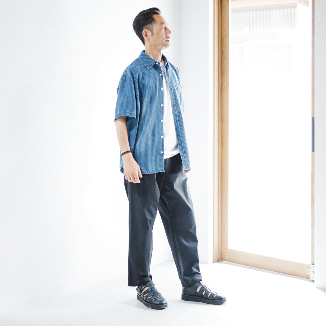 Classic Col. / Washed Denim Striped Shirt S/S