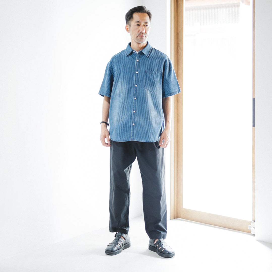 Classic Col. / Washed Denim Striped Shirt S/S