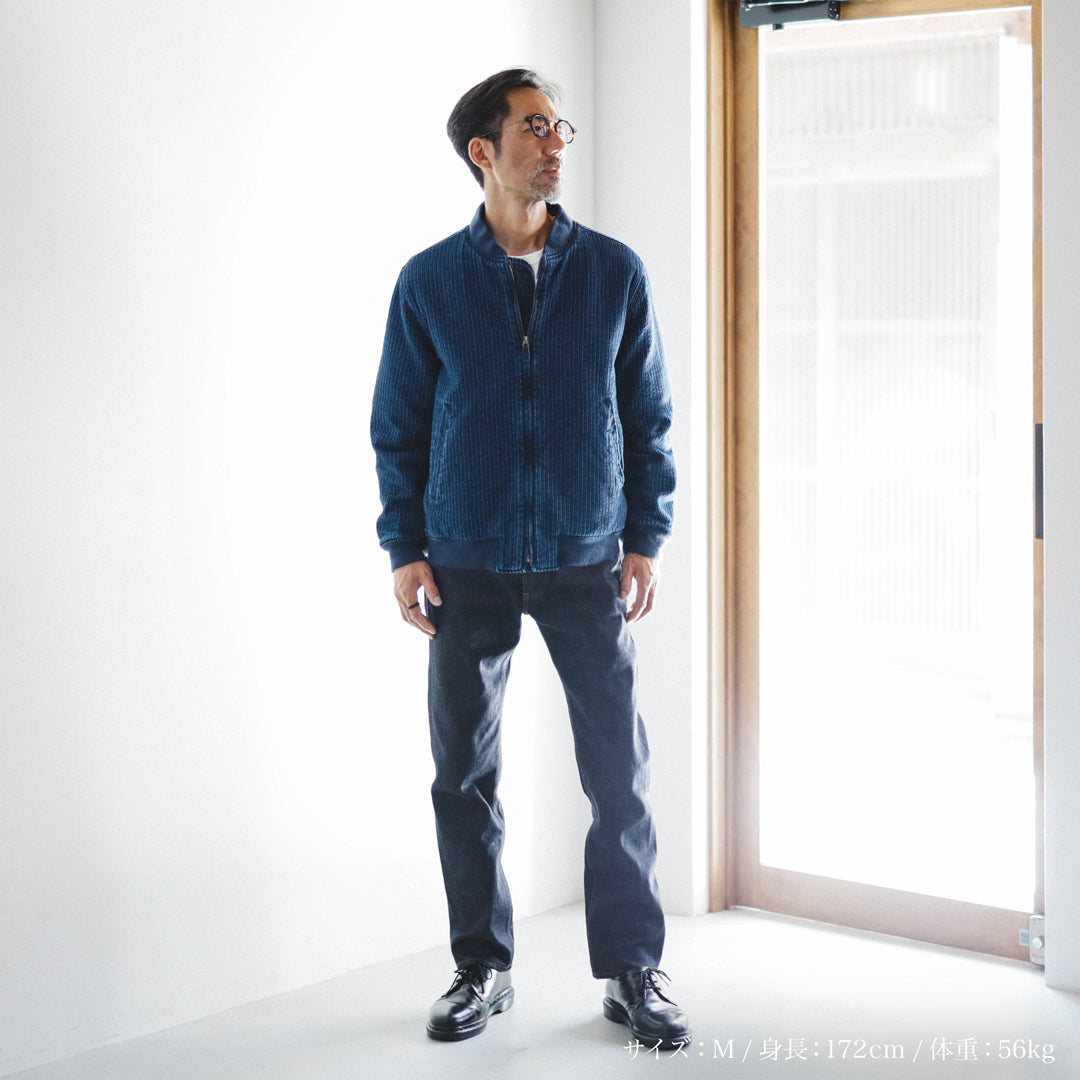 Limited Edition Col. / Okayama Indigo Sashiko Bomber Jacket