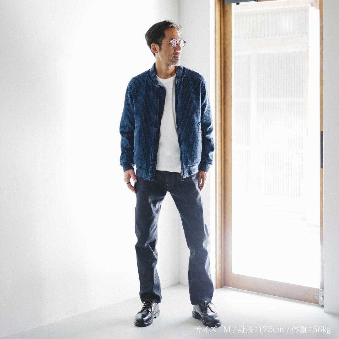 Limited Edition Col. / Okayama Indigo Sashiko Bomber Jacket