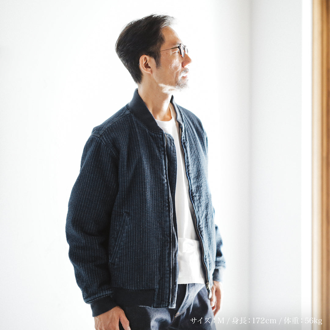 Limited Edition Col. / "Amami Doro-Zome" Sashiko Bomber Jacket