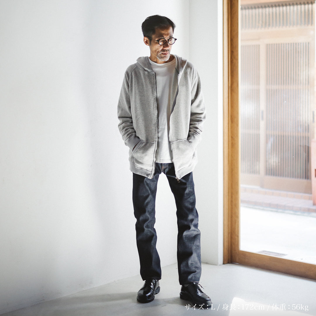 Exclusive Col. / 12oz Wakayama " Tsuri-Ami " W Zip-Up Hoodie