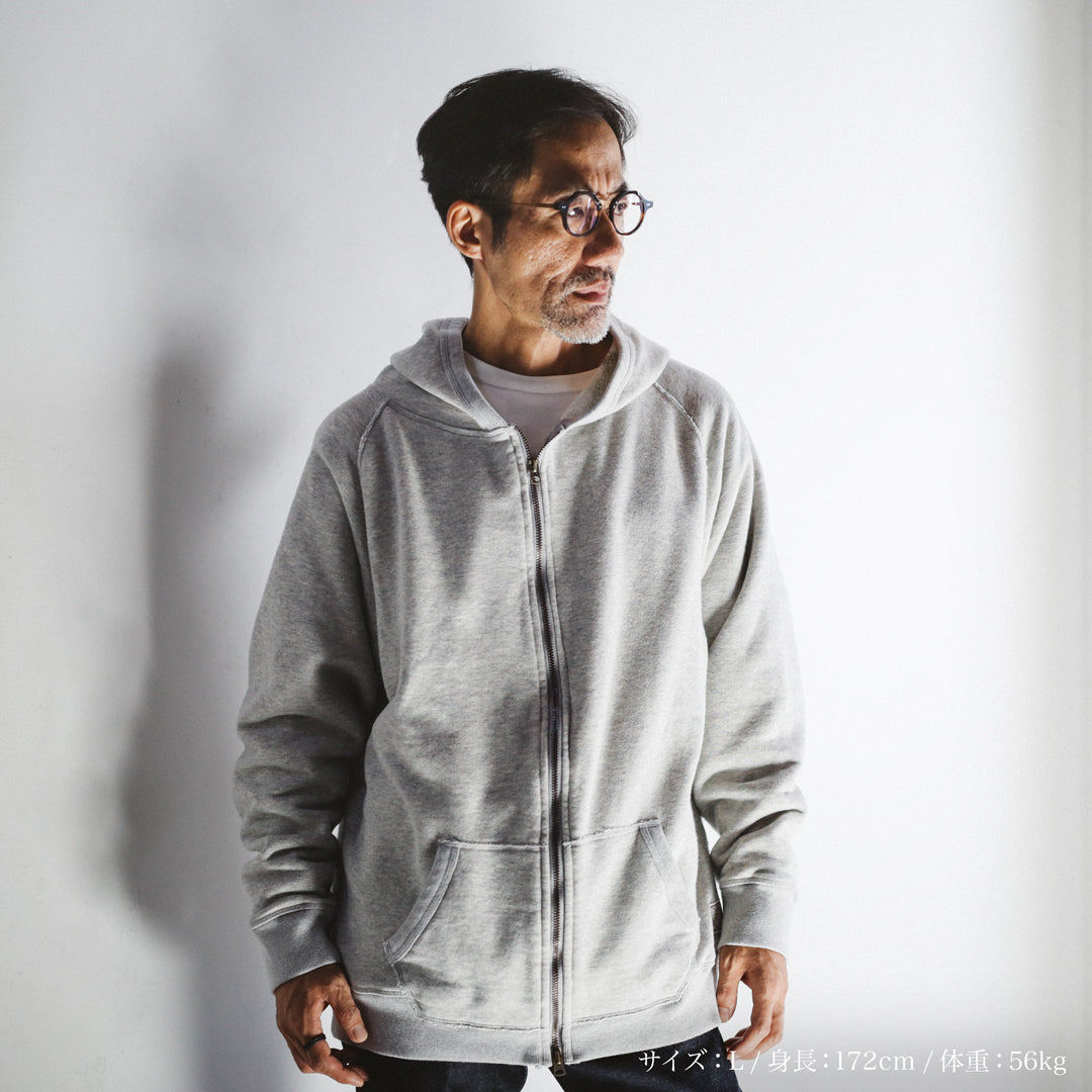 Exclusive Col. / 12oz Wakayama " Tsuri-Ami " W Zip-Up Hoodie