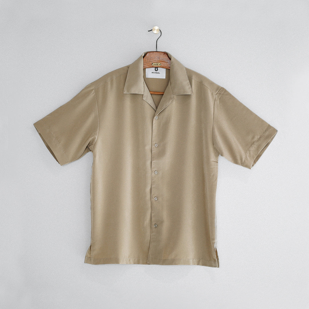 Premium Col. / Silky Open collar shirt