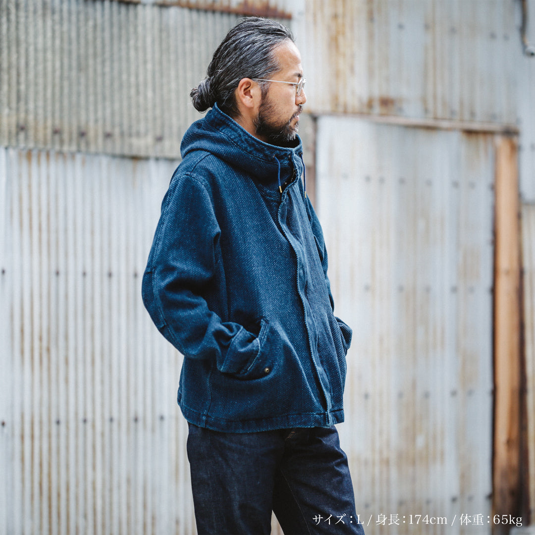 Limited Edition Col. / 14oz Okayama Heavy weight Sashiko Short Mods Parka