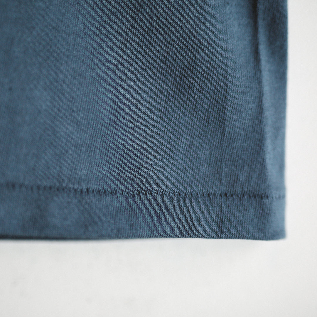 Classic Col. / Open-end Henry Neck T-shirt