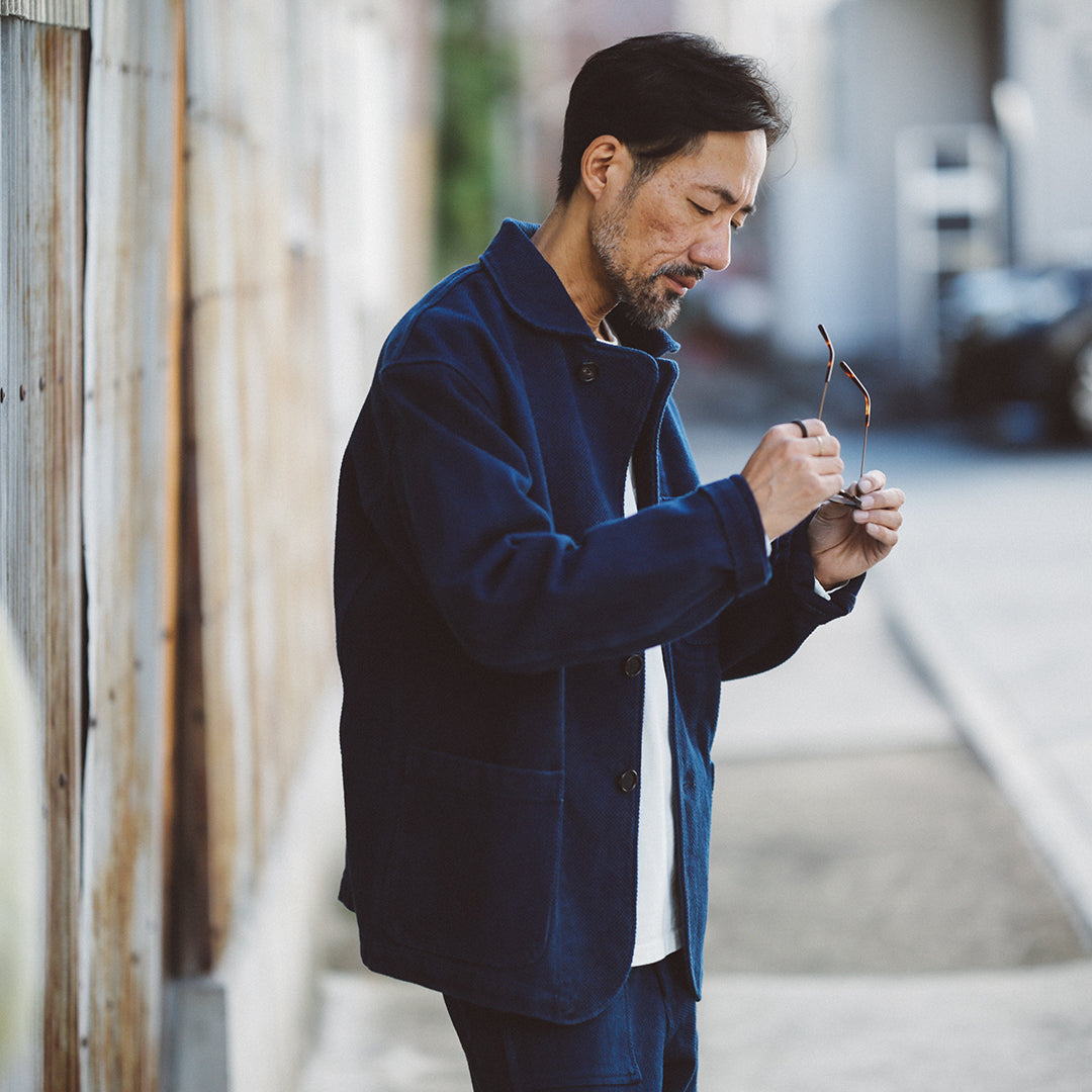 Sashiko Indigo Dye Col. / Heavy weight Work Jacket