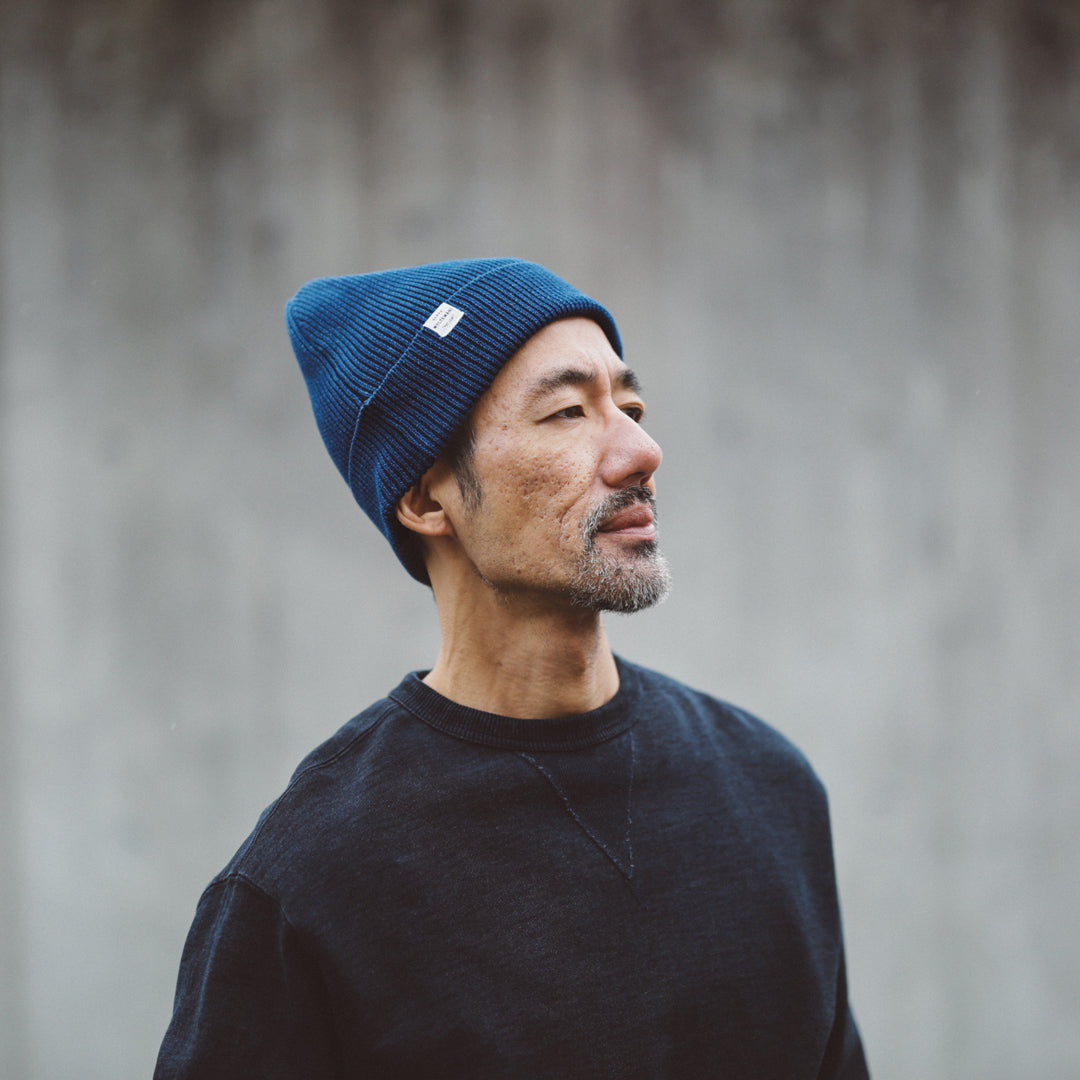 Indigo Dye Col. / COTTON Watch Cap