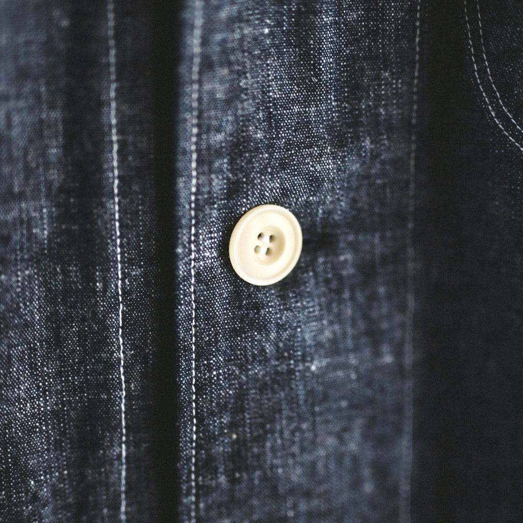 【即日発送】OKAYAMA Fabric Col. / 8.5oz Linen Blend Chambray Jacket