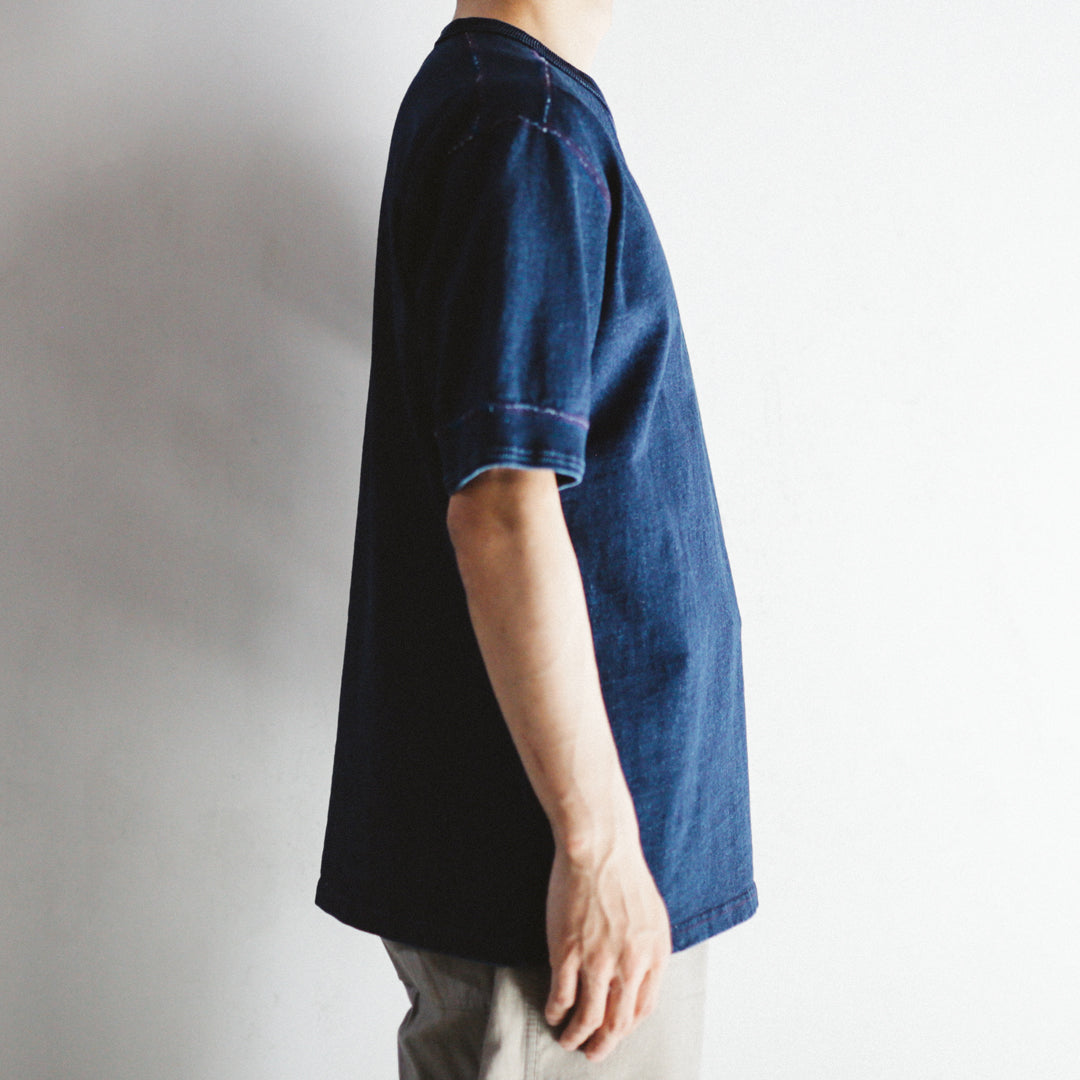 Limited Edition Col. / 10oz Indigo Dyed V-Gazette T-Shirt