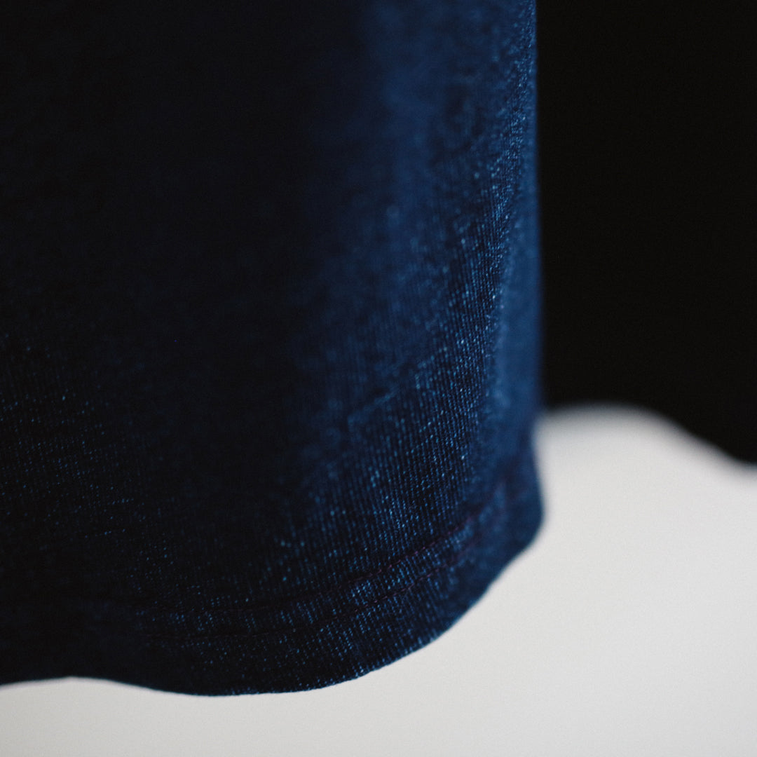 Limited Edition Col. / 10oz Indigo Dyed Henley Neck T-Shirt