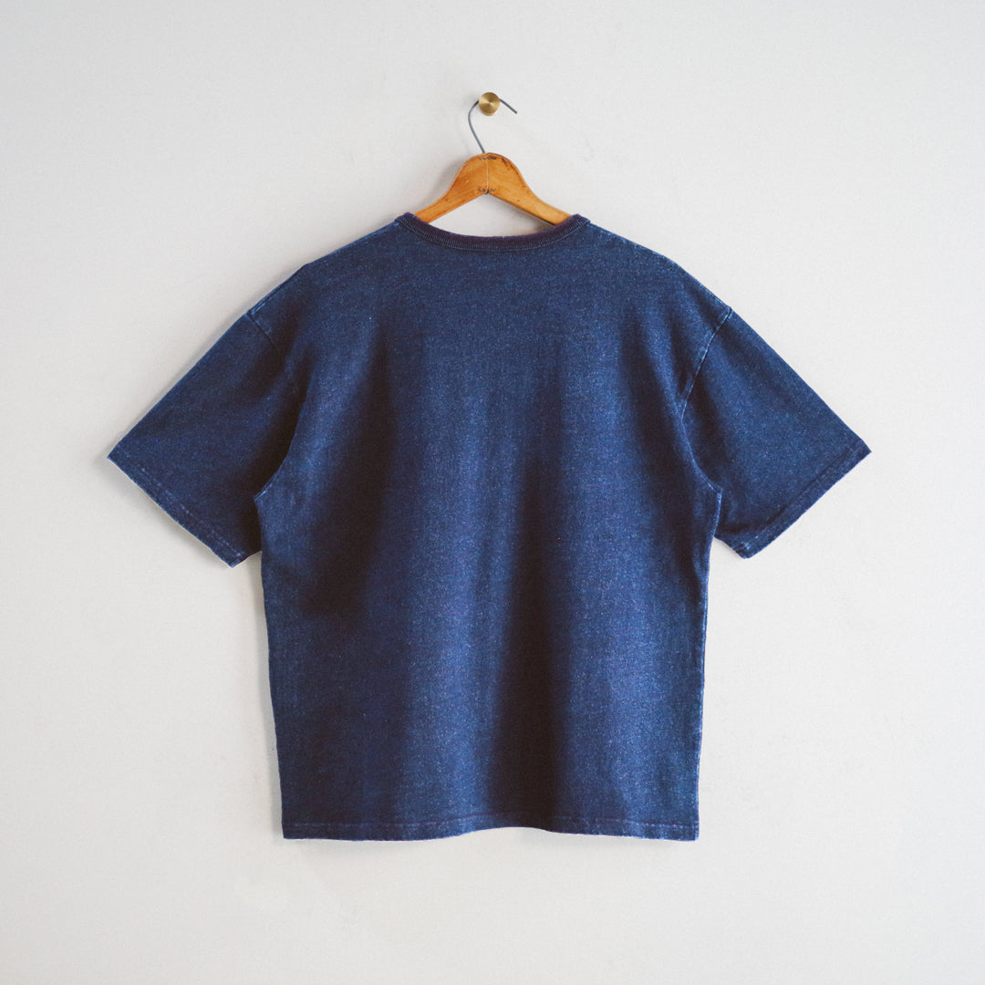 Limited Edition Col. / 10oz Indigo Dyed Henley Neck T-Shirt