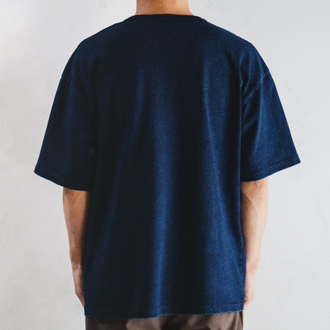 Limited Edition Col. / 10oz Indigo Dyed Henley Neck T-Shirt