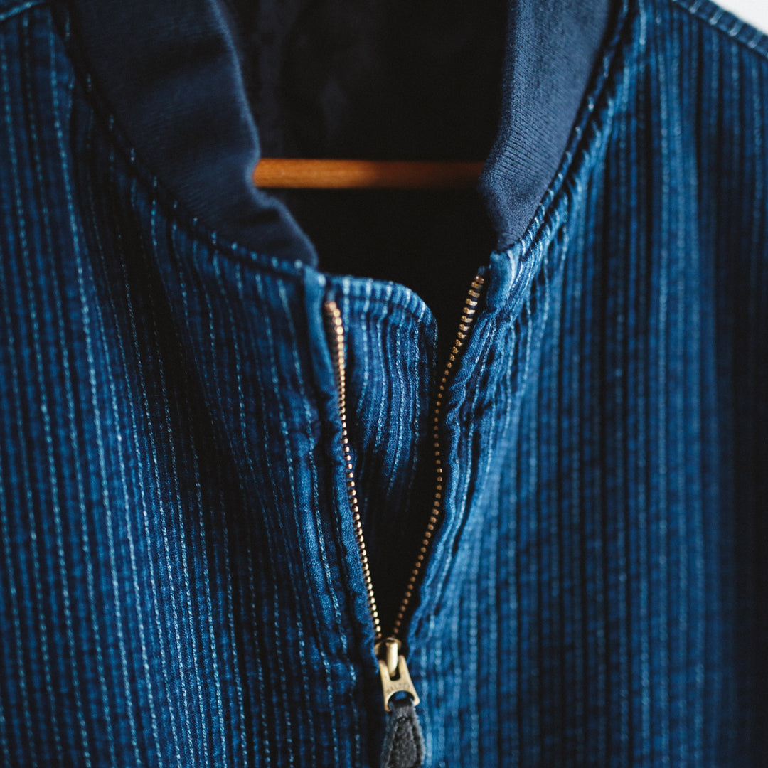 Limited Edition Col. / Okayama Indigo Sashiko Bomber Jacket