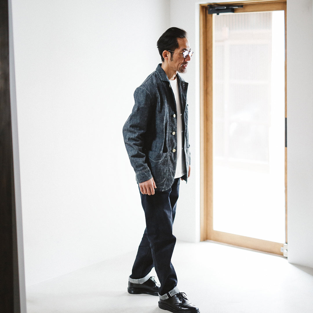 【即日発送】OKAYAMA Fabric Col. / 8.5oz Linen Blend Chambray Jacket