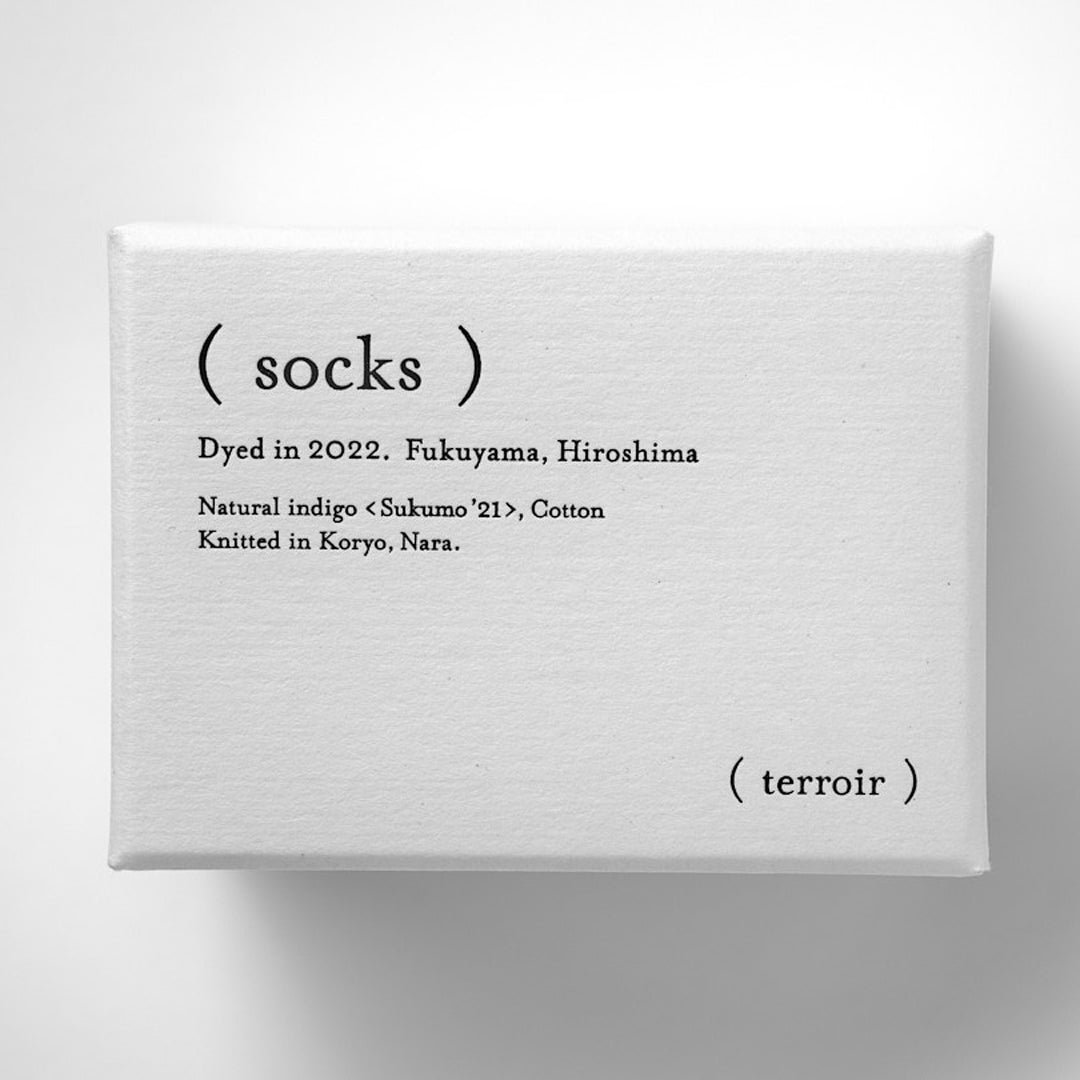 Indigo Dye Col. / Low gauge Socks #02