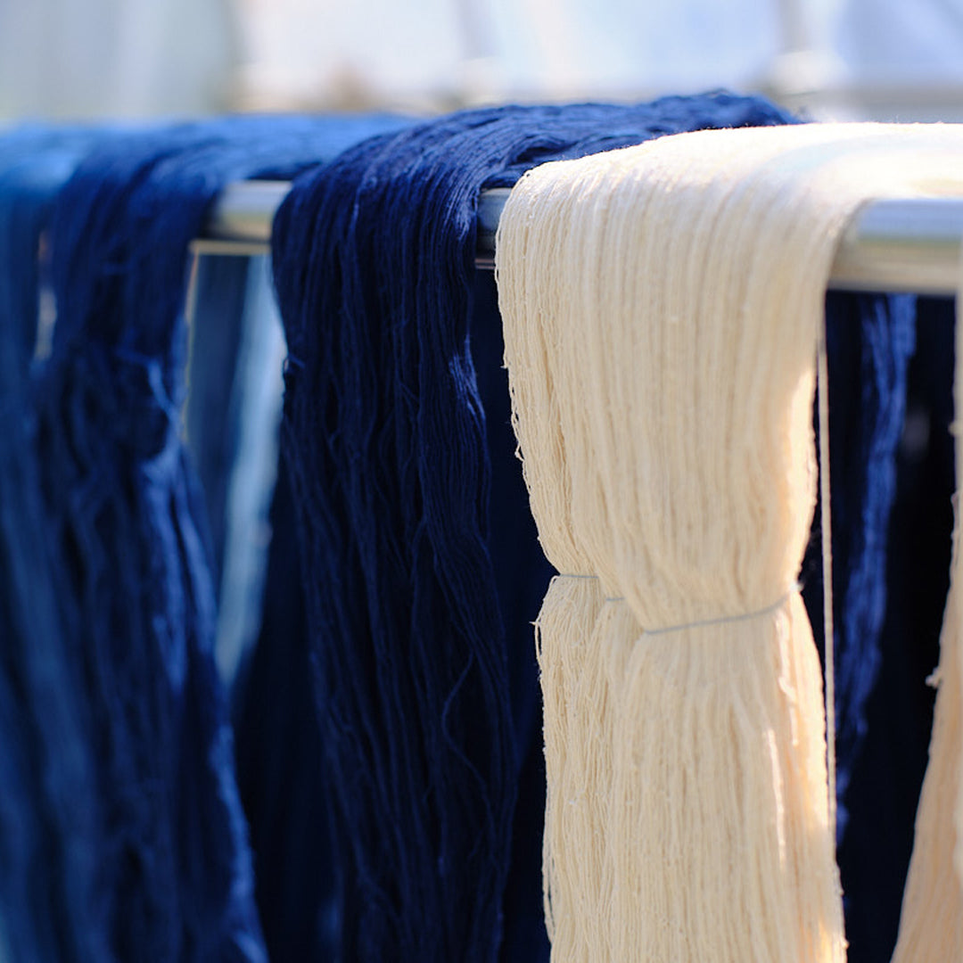Indigo Dye Col. / Low gauge Socks #02