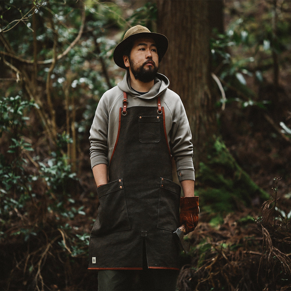 Natural Dye Col. / 15.2oz Heavy weight / Work Apron
