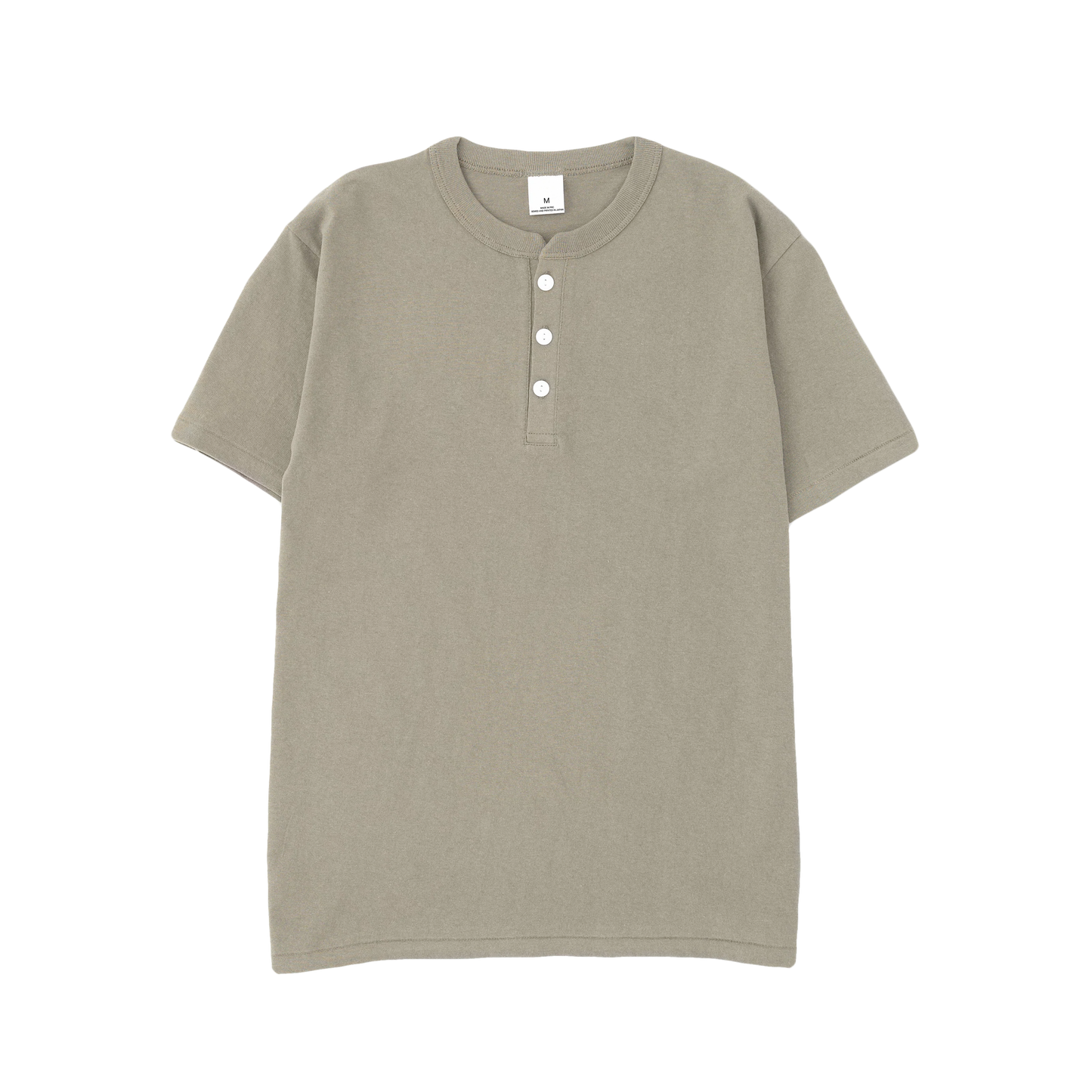 Classic Col. / Open-end Henry Neck T-shirt