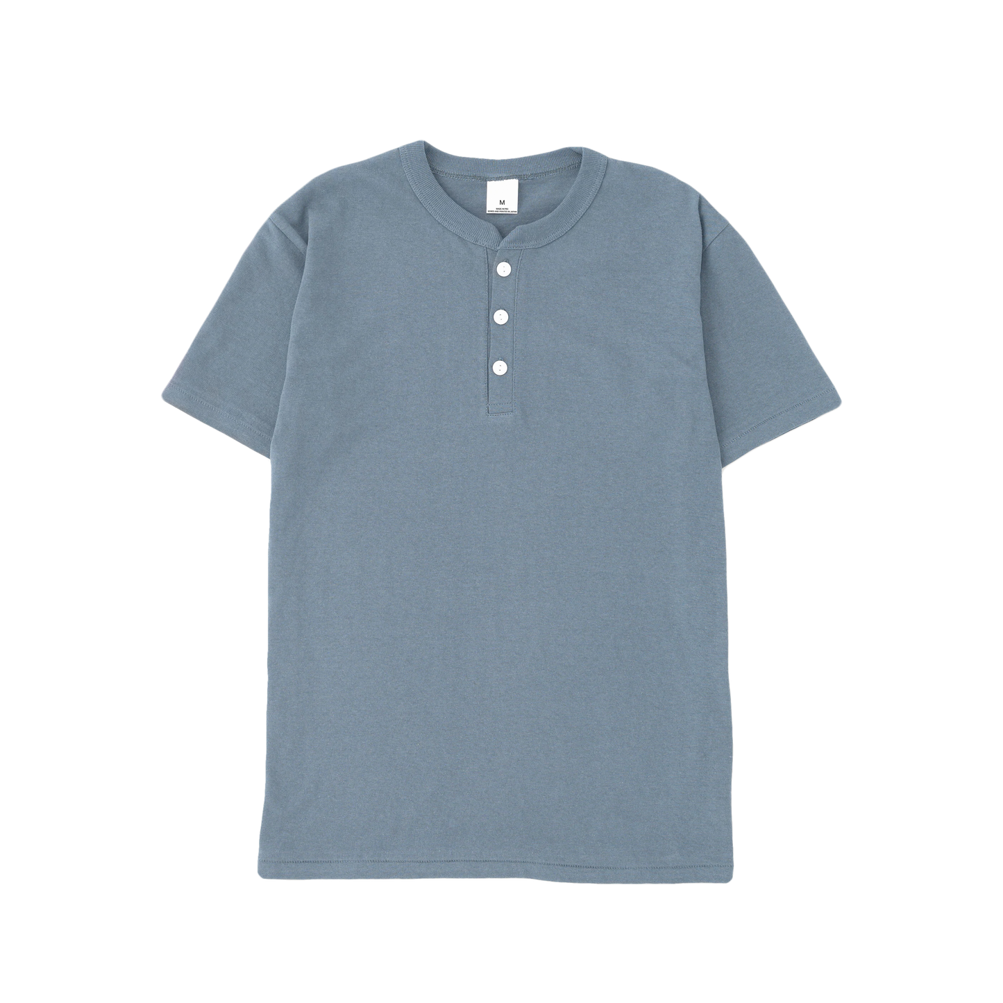 Classic Col. / Open-end Henry Neck T-shirt