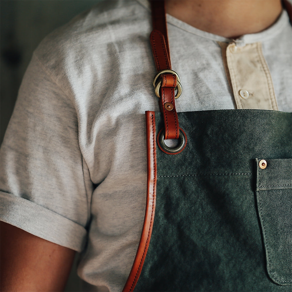 Natural Dye Col. / 15.2oz Heavy weight / Work Apron