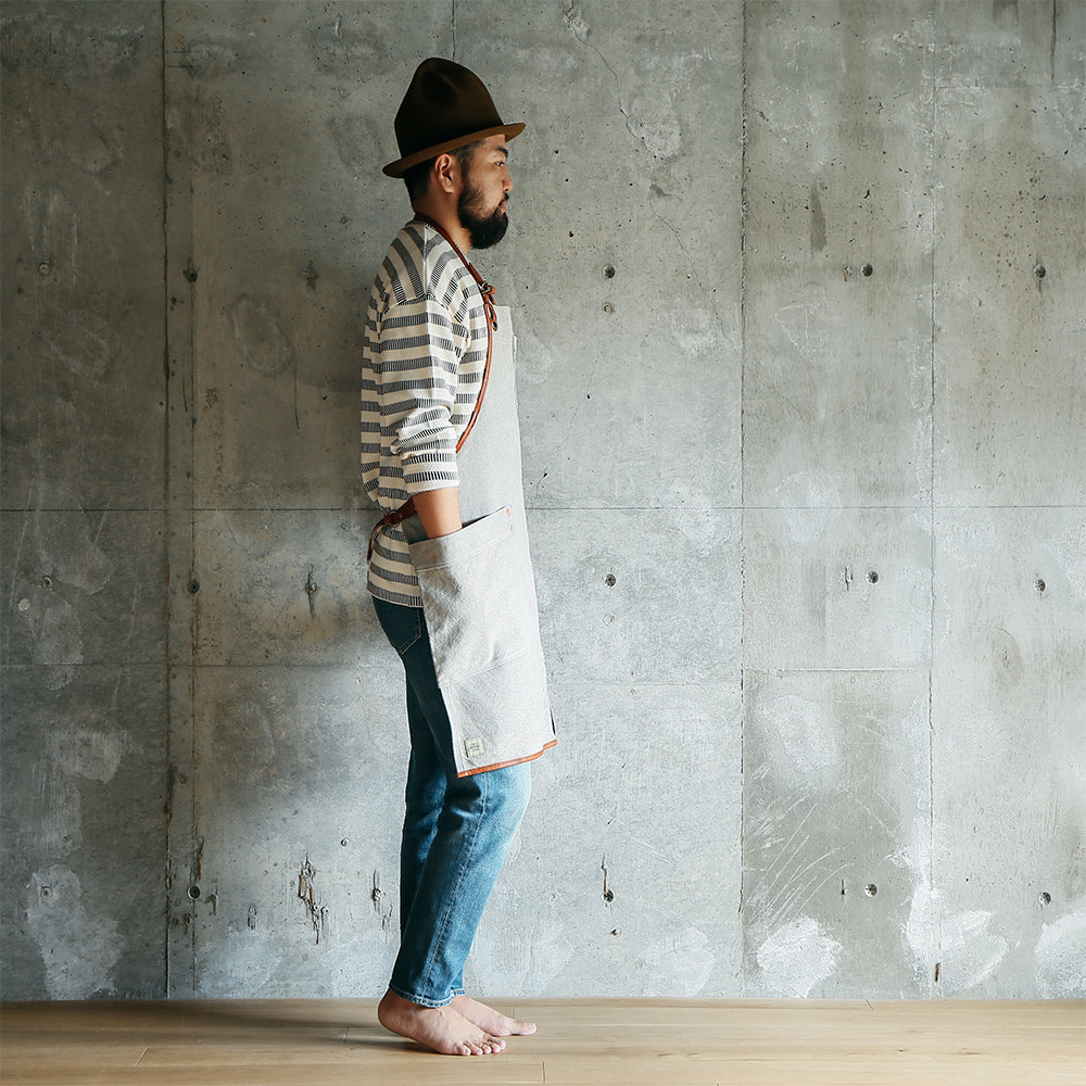 Natural Dye Col. / 15.2oz Heavy weight / Work Apron