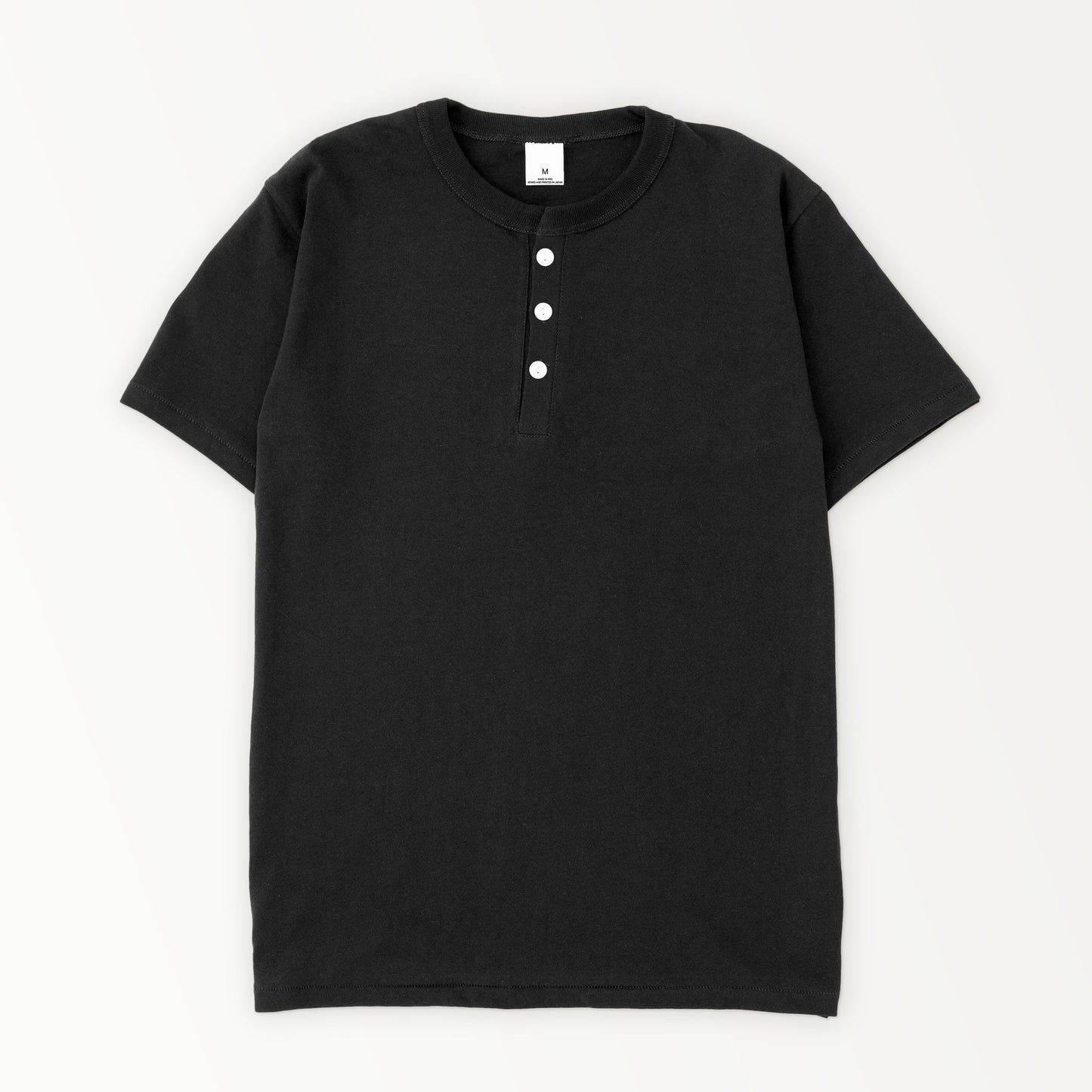 Classic Col. / Open-end Henry Neck T-shirt