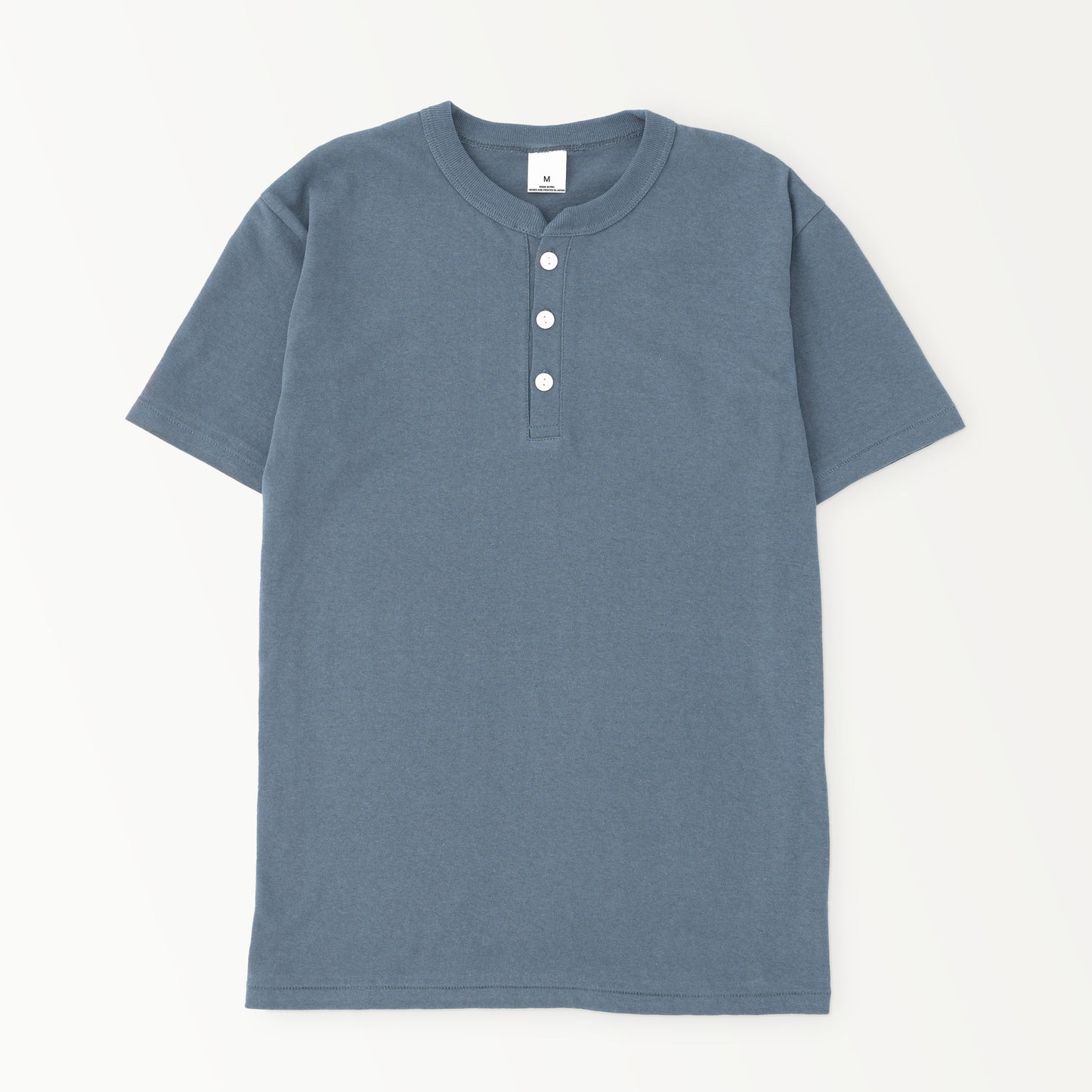 Classic Col. / Open-end Henry Neck T-shirt