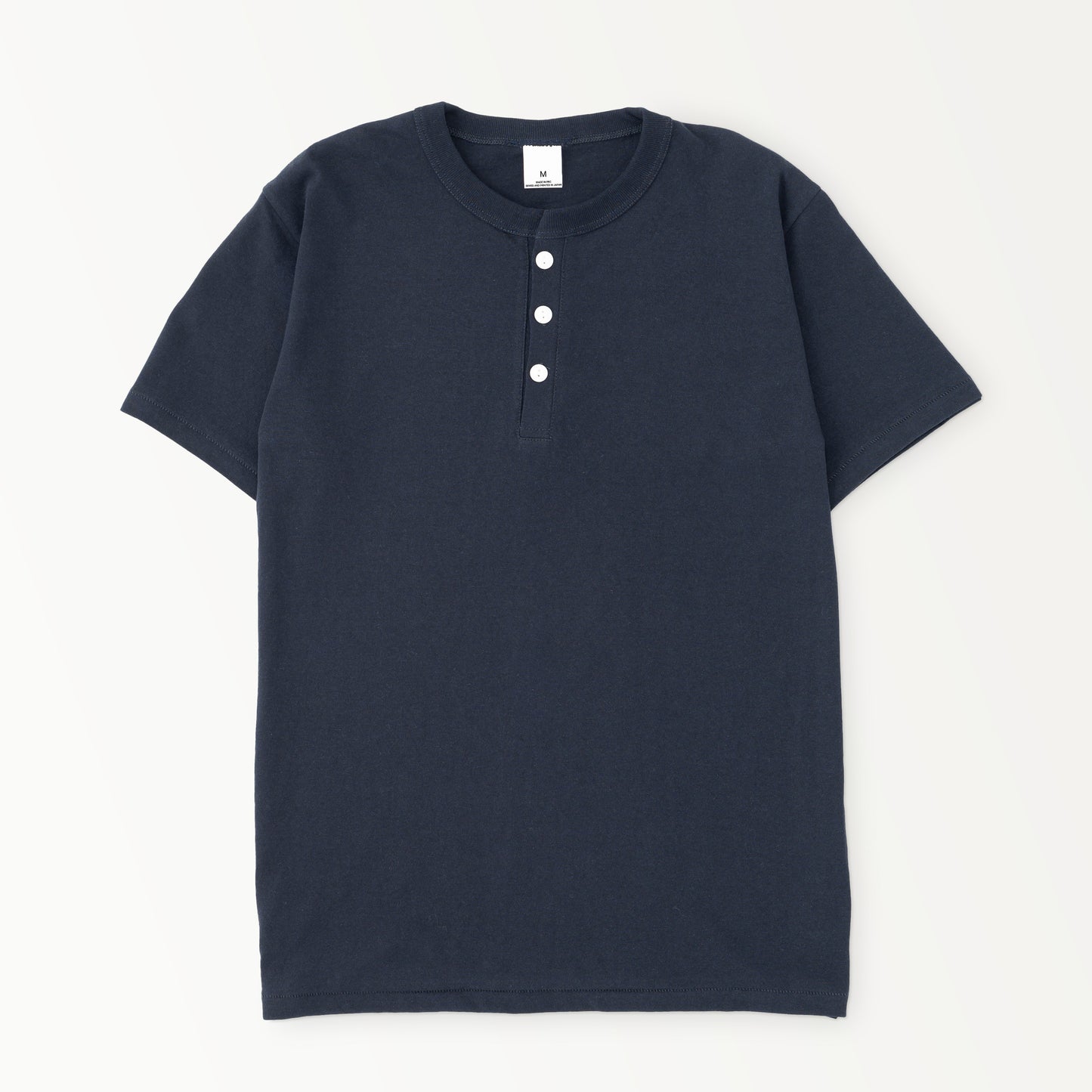Classic Col. / Open-end Henry Neck T-shirt