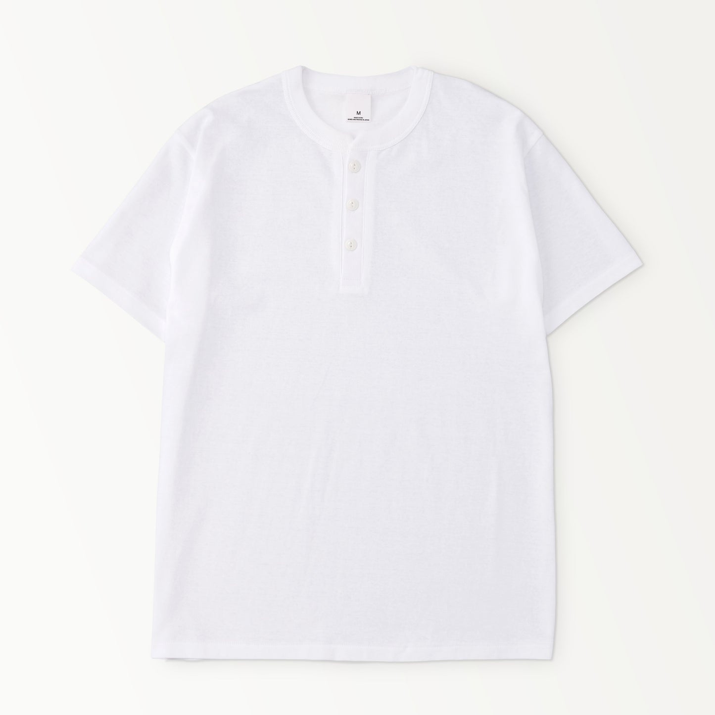 Classic Col. / Open-end Henry Neck T-shirt