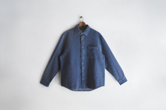 告知：8.5oz Sashiko Indigo Regular Collar Shirt