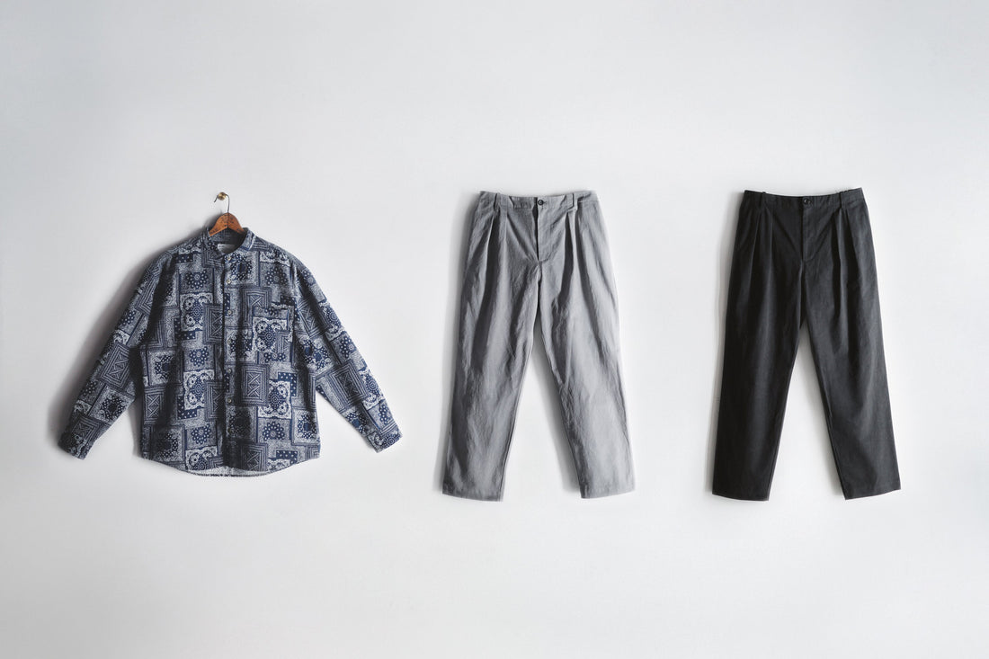 告知："Okayama" Jacquard Shirt / "Shizuoka" Easy Pants