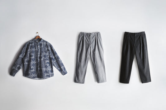 告知："Okayama" Jacquard Shirt / "Shizuoka" Easy Pants