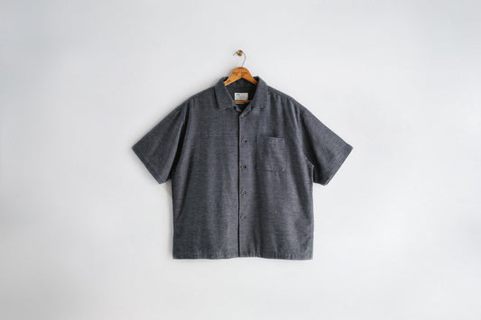 告知：7.1oz Okayama Sashiko Indigo Open Collar Shirt