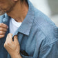 Limited Edition Col. / Back Side Indigo Jacquard Open Collar Shirt