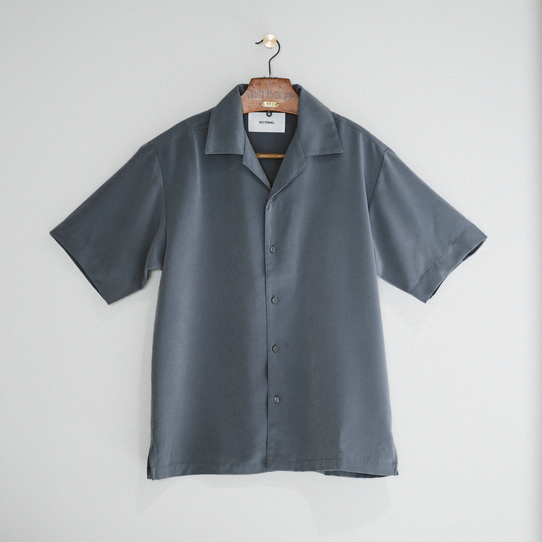 【アウトレット】Premium Col. / Silky Open collar shirt