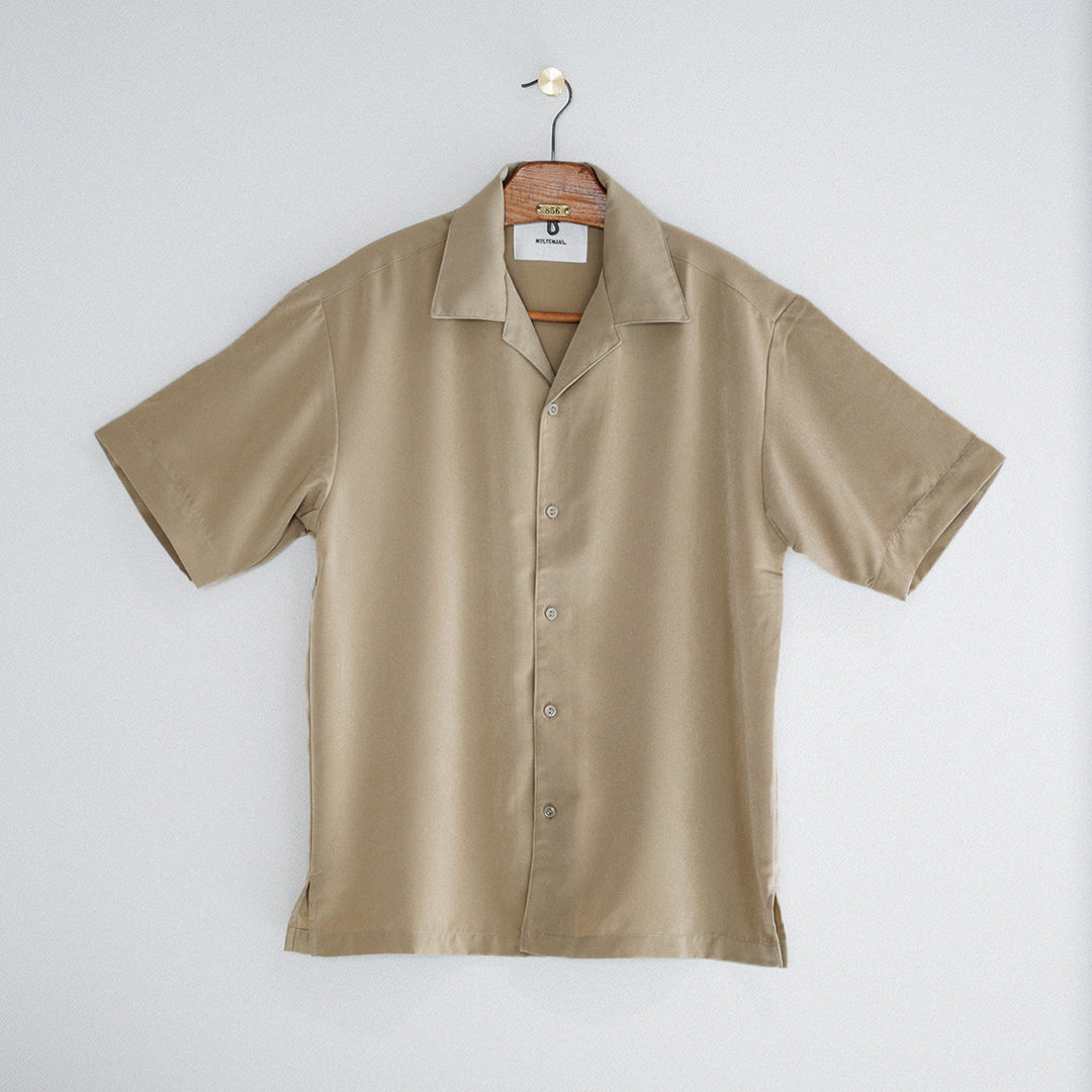 【アウトレット】Premium Col. / Silky Open collar shirt