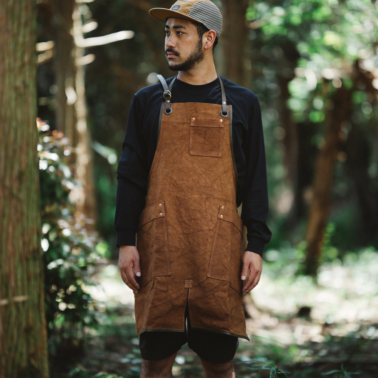 Natural Dye Col. / 15.2oz Heavy weight / Work Apron