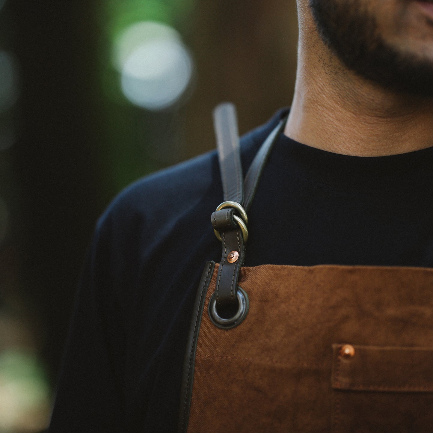 Natural Dye Col. / 15.2oz Heavy weight / Work Apron