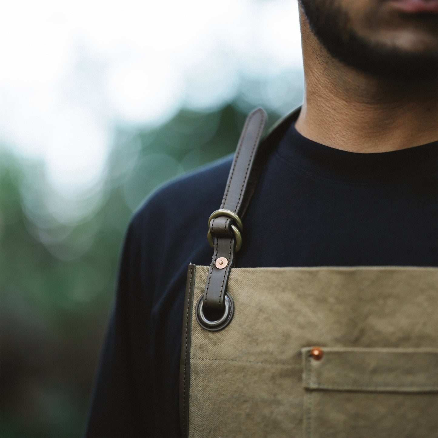 Natural Dye Col. / 15.2oz Heavy weight / Work Apron