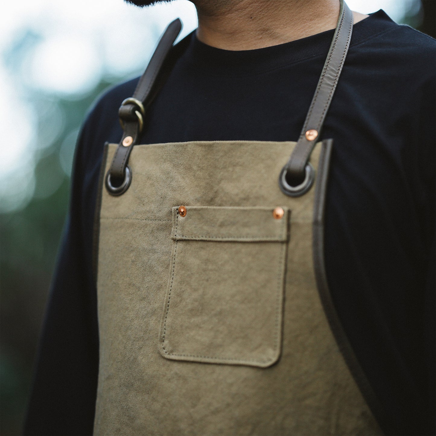 Natural Dye Col. / 15.2oz Heavy weight / Work Apron