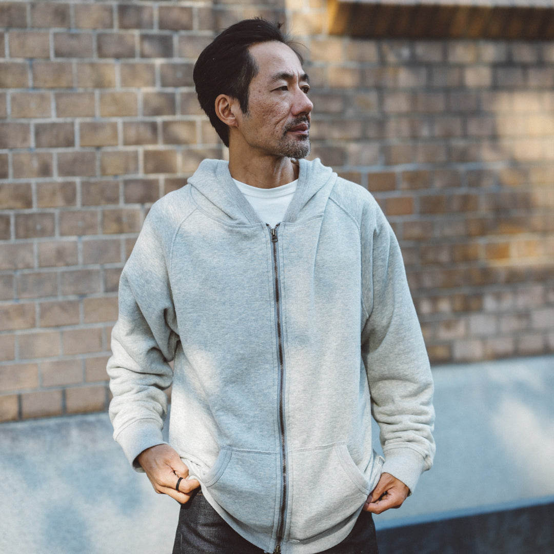 Exclusive Col. / 12oz Wakayama " Tsuri-Ami " W Zip-Up Hoodie