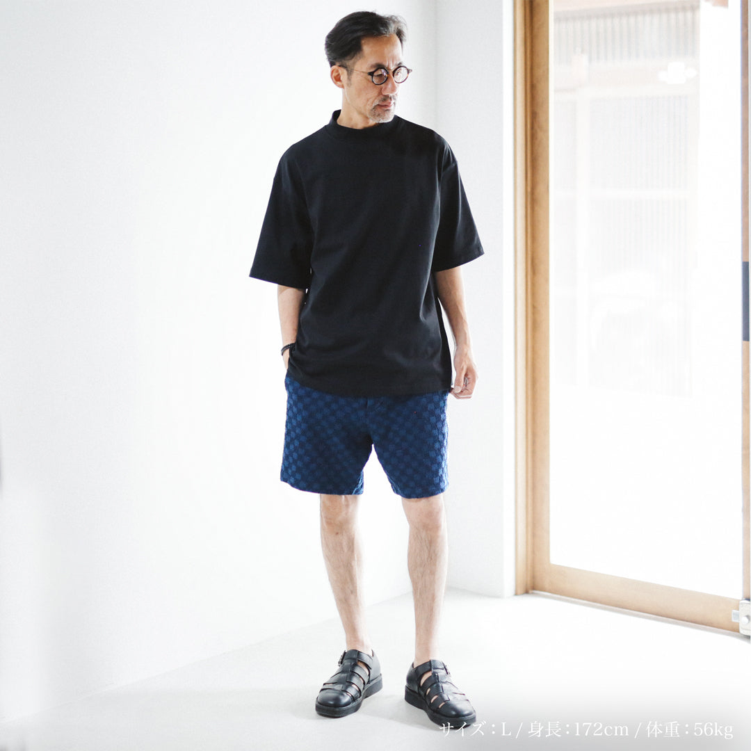 Limited Edition Col. / Sashiko " Ichimatsu Moyo " Half Pants